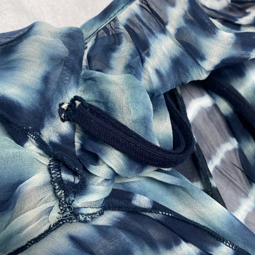 Blue Tie-Dye Sleeveless Dress - Picture 6 of 6